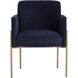 Richie Antique Brass / Danny Navy Dining Armchair